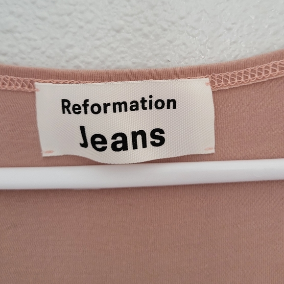 Reformation Gisella Midi Dress In Dust Pink - Picture 5 of 9